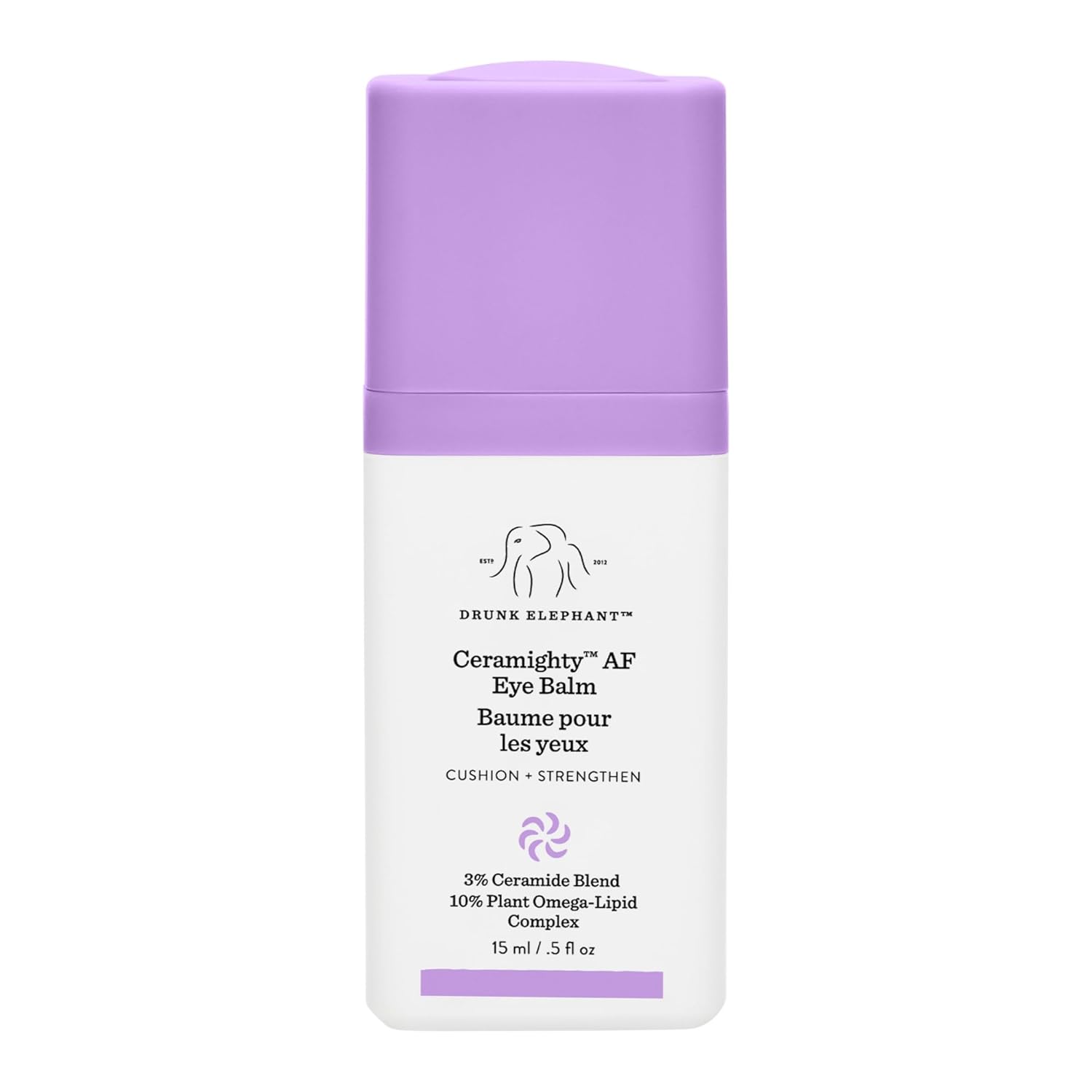 Drunk Elephant Ceramighty AF Eye Balm – 15 ml/.5 fl oz – Moisturizing Eye Cream – Clean Clinical Skincare – Cruelty-Free – Dermatologist-Tested – Free of Essential Oils, Silicones, and Fragrance