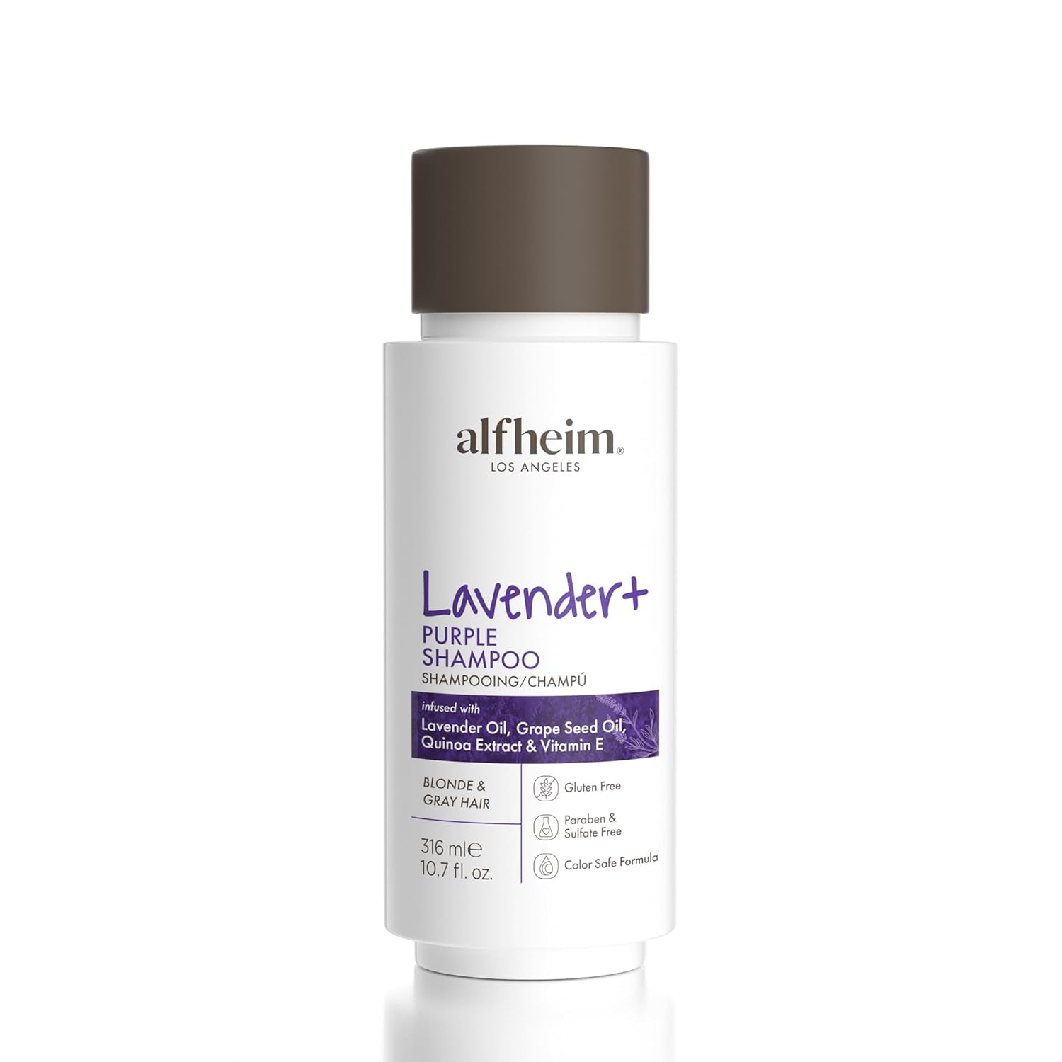 Lavender+ Purple Shampoo | Neutralizes Brass & Yellow Tones | Sulfate-Free, Color-Safe Formula | For Blonde, Silver & Highlighted Hair | Hydrating & Smoothing | 10.7 oz